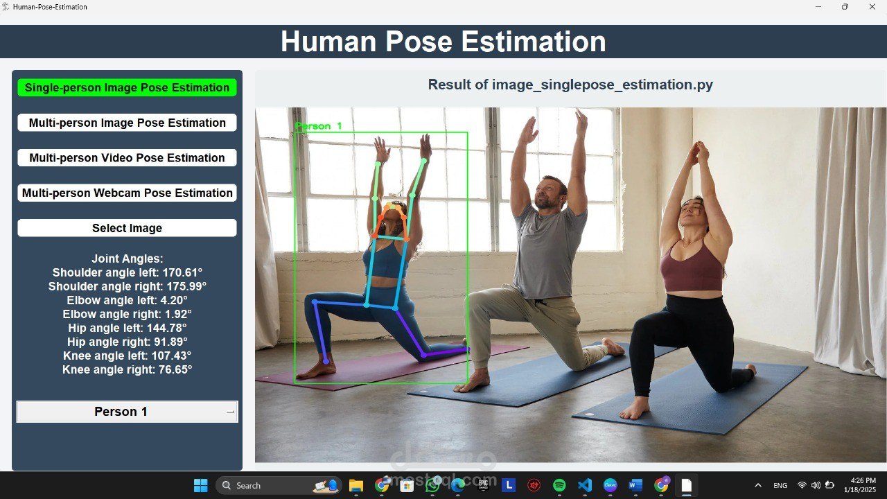Dynamic motion detection with human pose estimation