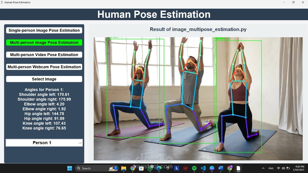 Dynamic motion detection with human pose estimation