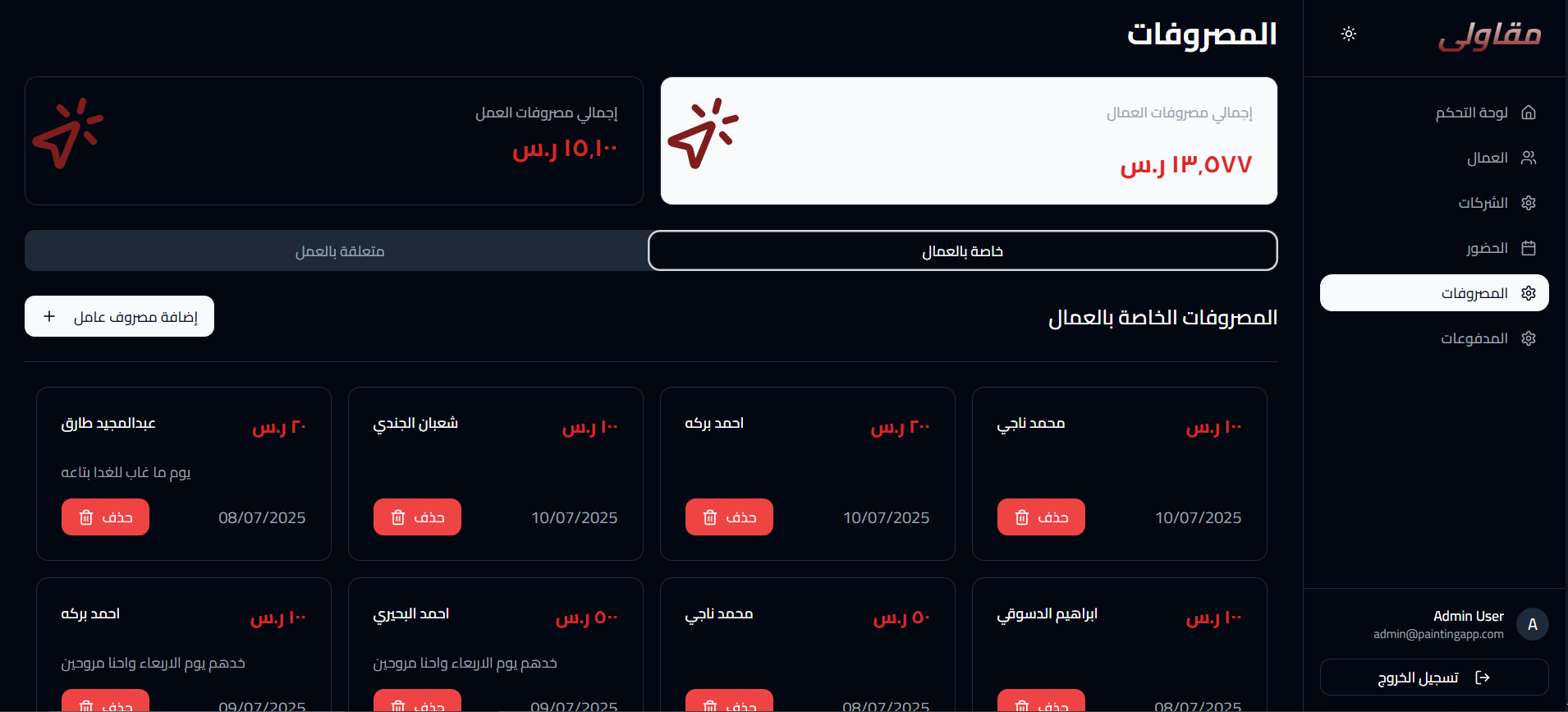 مشروع: Mokawly – نظام لإدارة الشركات والعمال