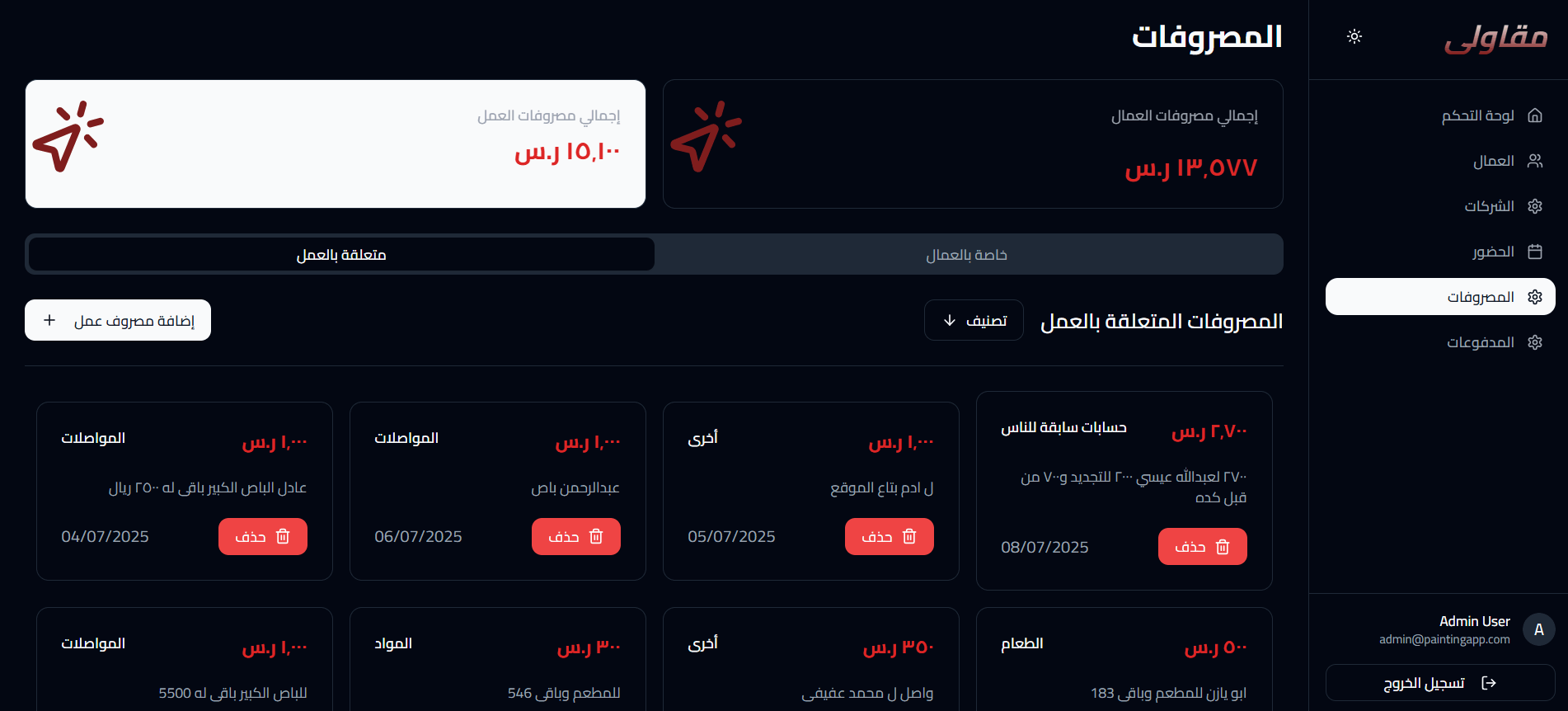 مشروع: Mokawly – نظام لإدارة الشركات والعمال
