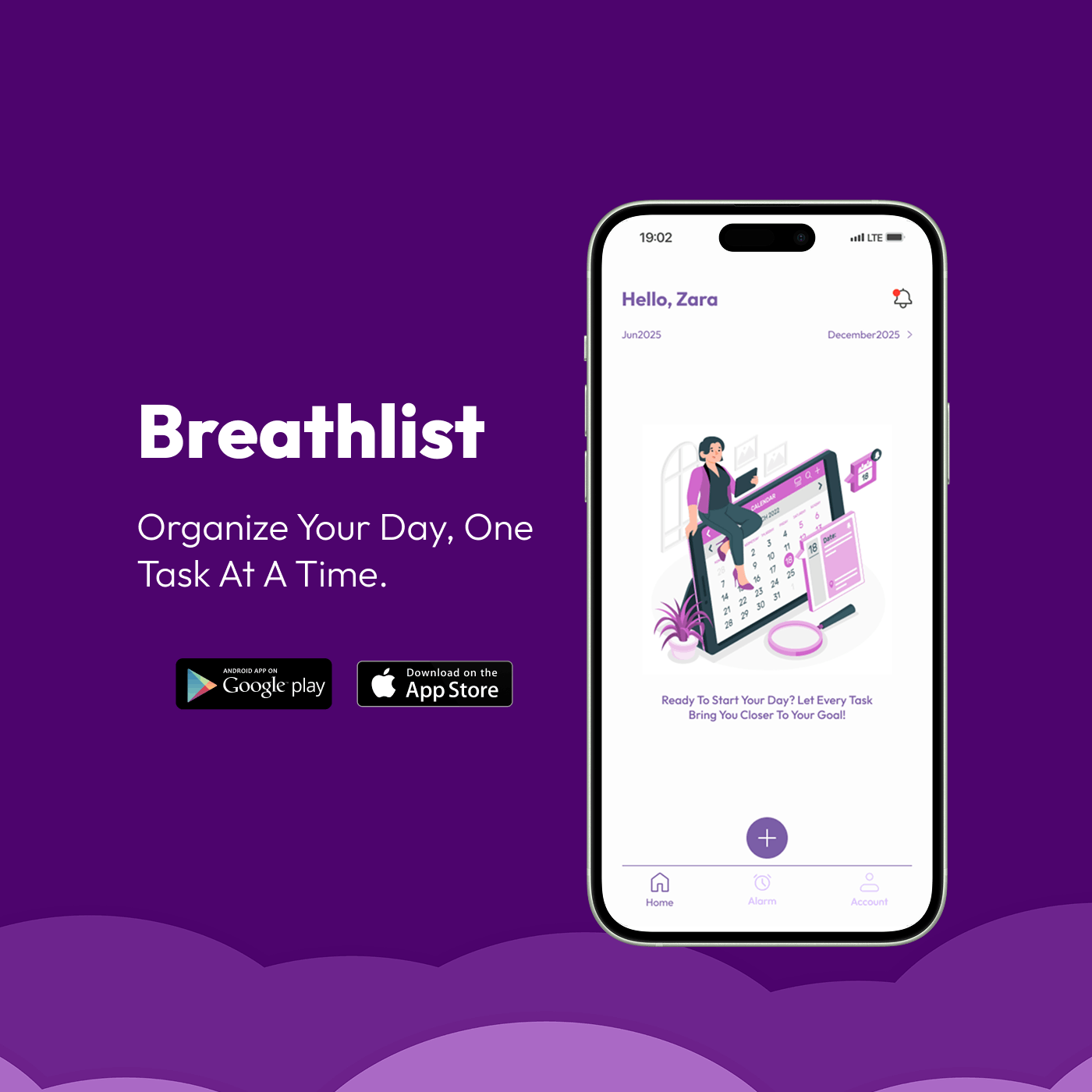 BreathList – To-Do App UI/UX Design