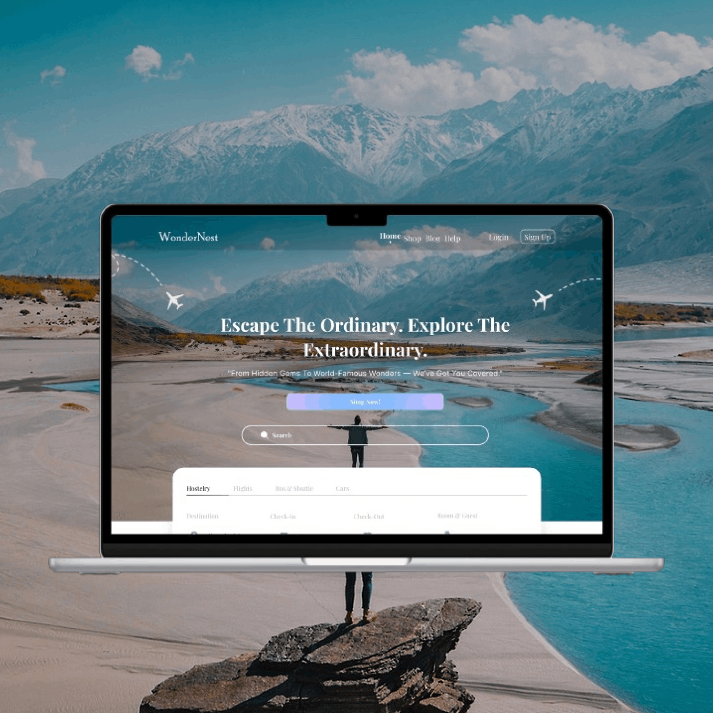 Wondernest – Travel Website UI/UX Design