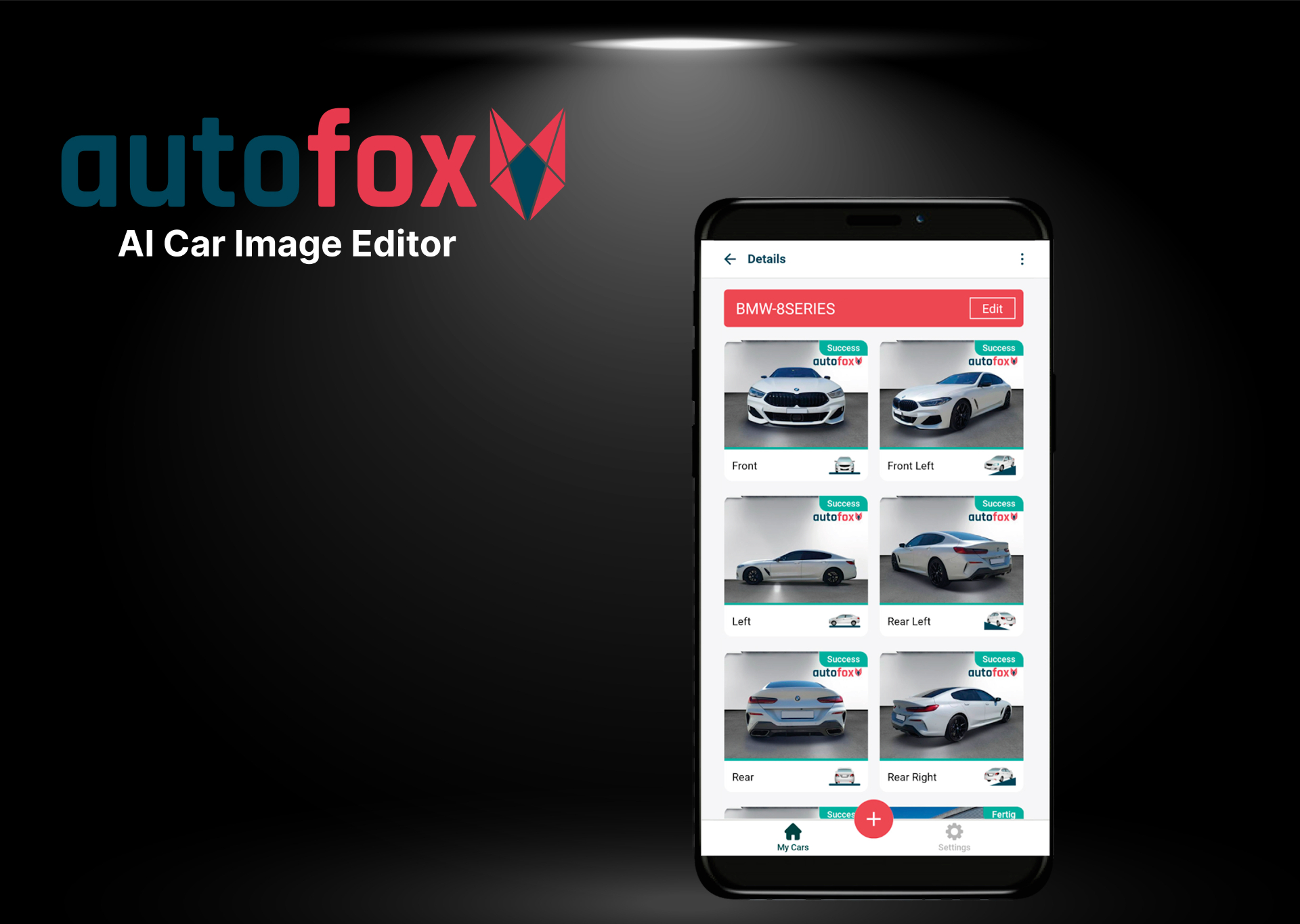 مطور تطبيقات React Native لمشروع Autofox - AI Car Image Editor