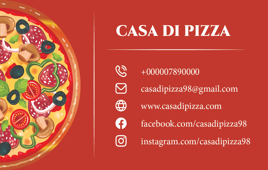 هوية بصرية لمطعم بيتزا