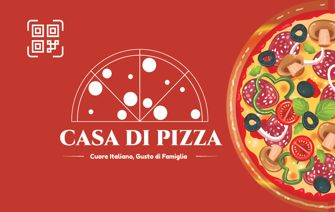 هوية بصرية لمطعم بيتزا