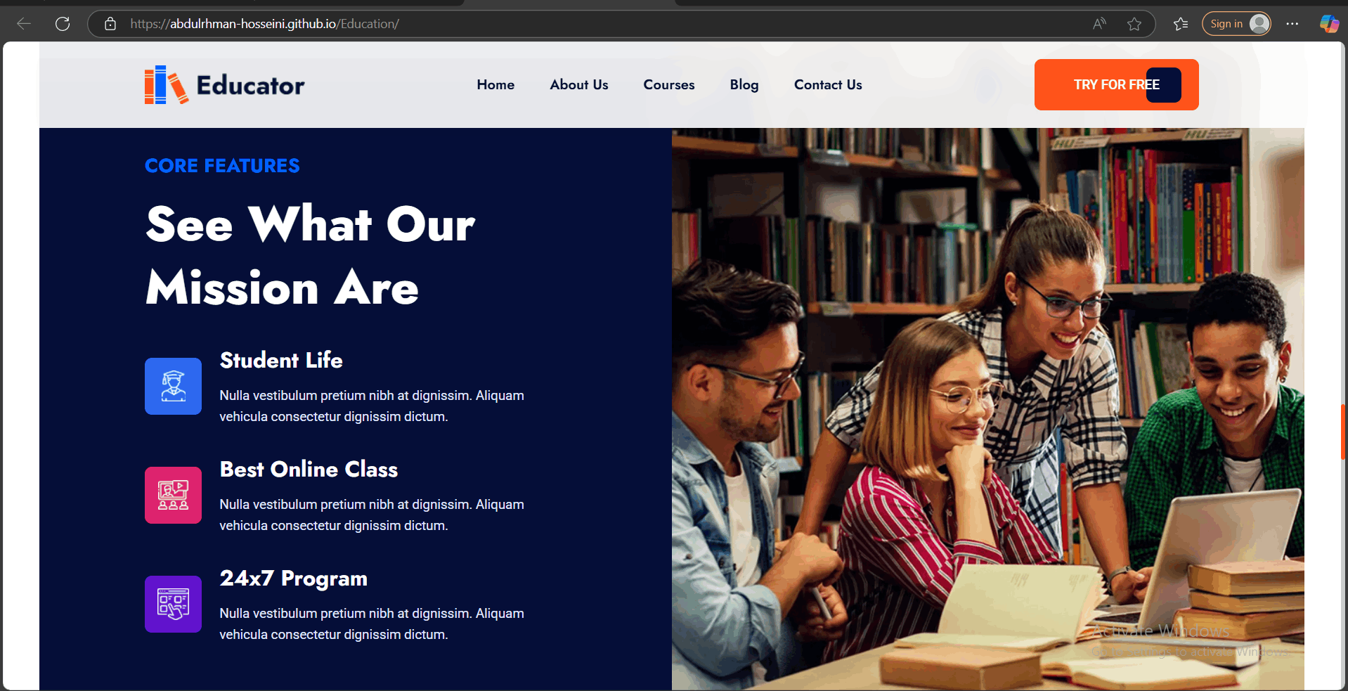 Education Website