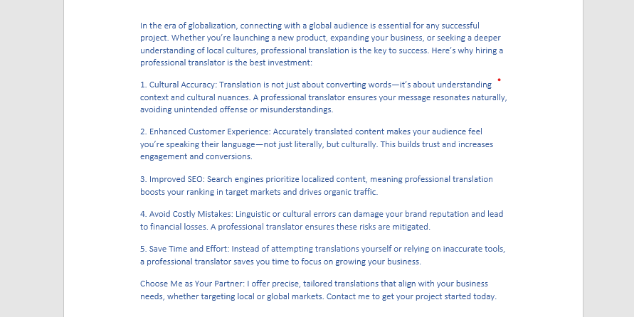 لماذا الاستعانة بمترجم محترف تُحقق أهدافك في الأسواق العالمية؟"