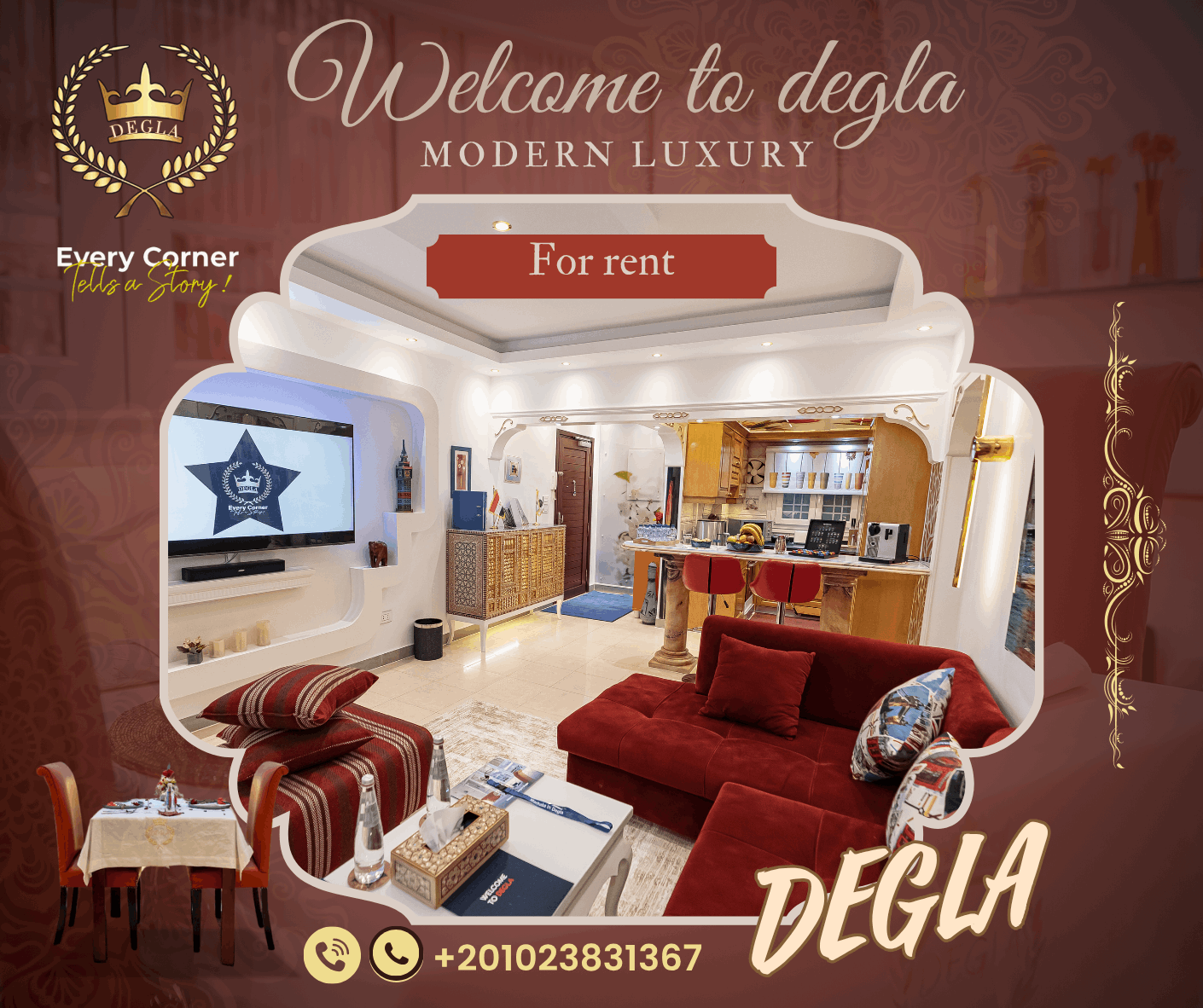 تصميم بوستات للسوشيال ميديا عقارية احترافية لشركة تأجير وبيع الشقق