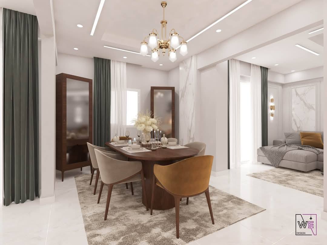 تصميم وتنفيذ ديكور داخلي فاخر لفراغات سكنية راقية