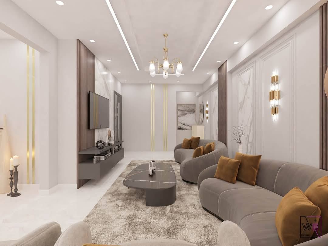 تصميم وتنفيذ ديكور داخلي فاخر لفراغات سكنية راقية