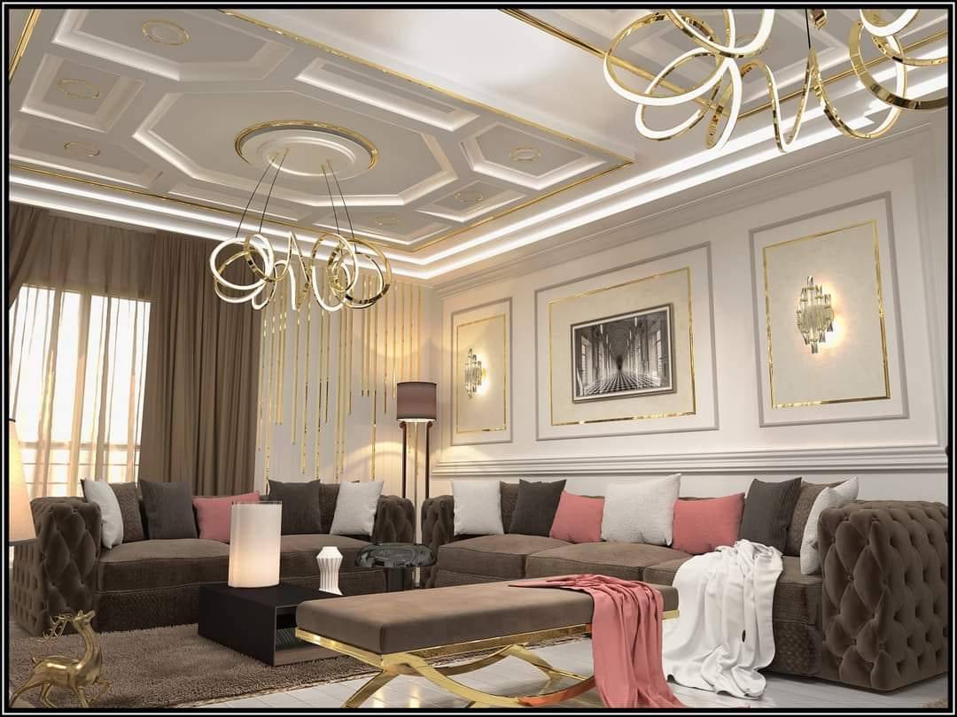 تصميم وتنفيذ ديكور داخلي فاخر لفراغات سكنية راقية