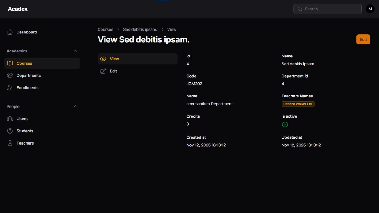 Student-Course Manager