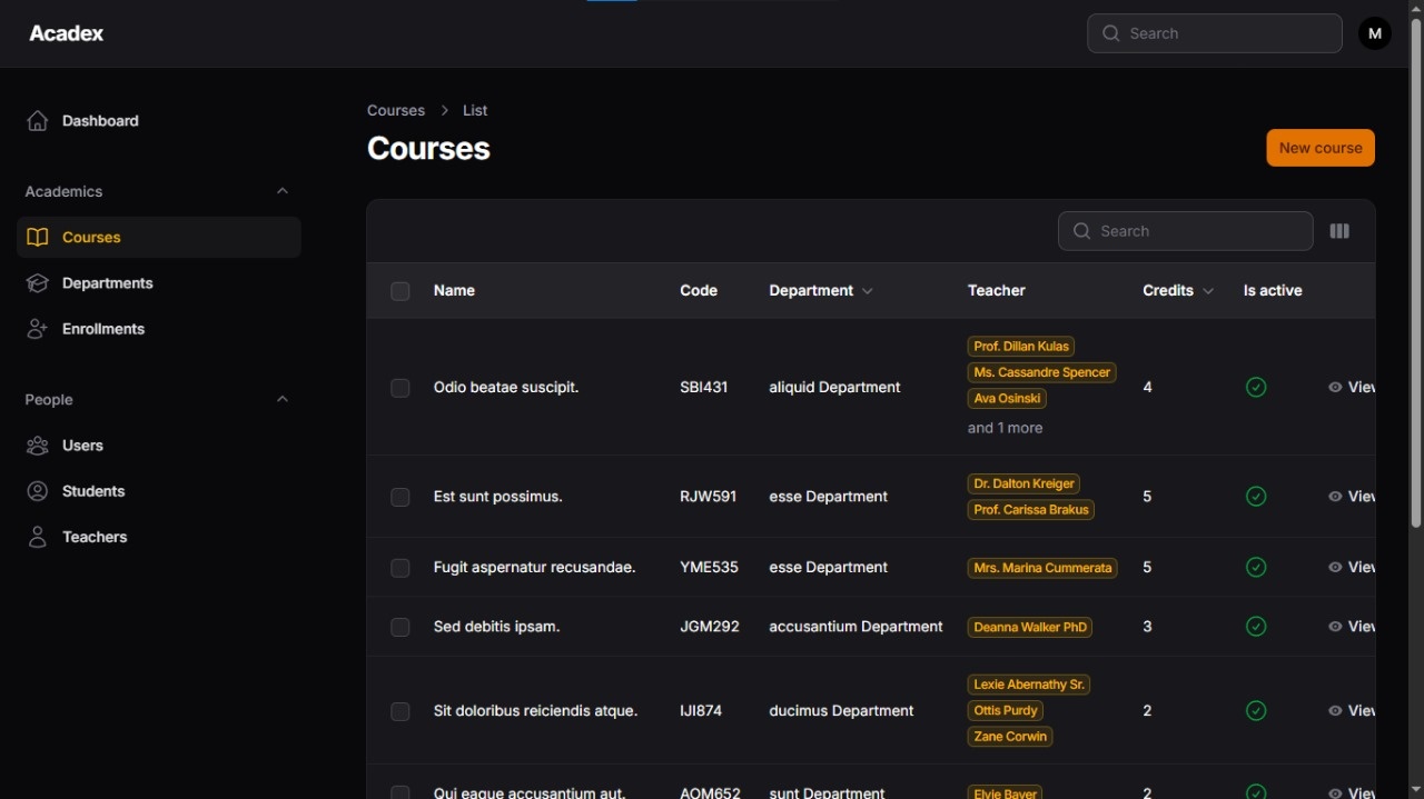 Student-Course Manager