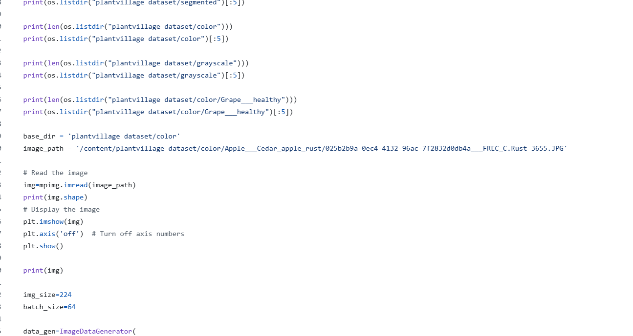 تصنيف أمراض النباتات بأستخدام الصور