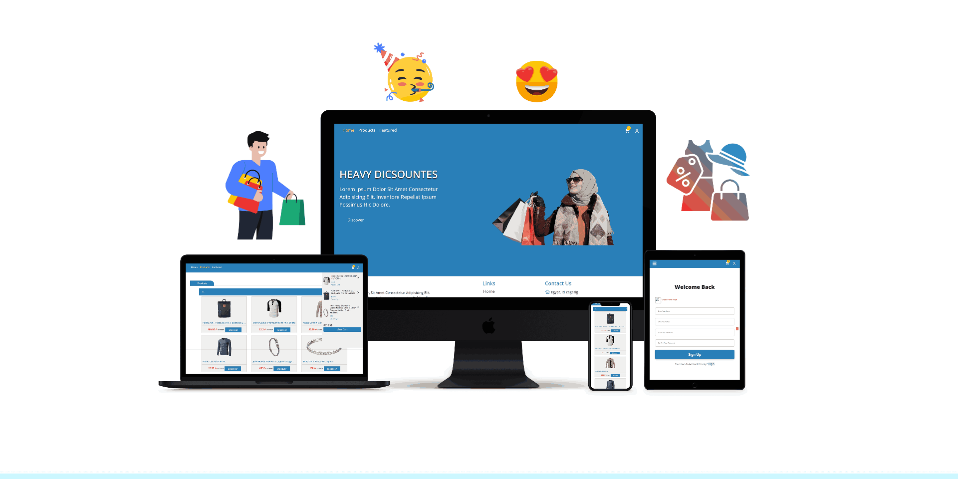 تطوير متجر إلكتروني بسيط مع نظام سلة مشتريات ديناميكي باستخدام React