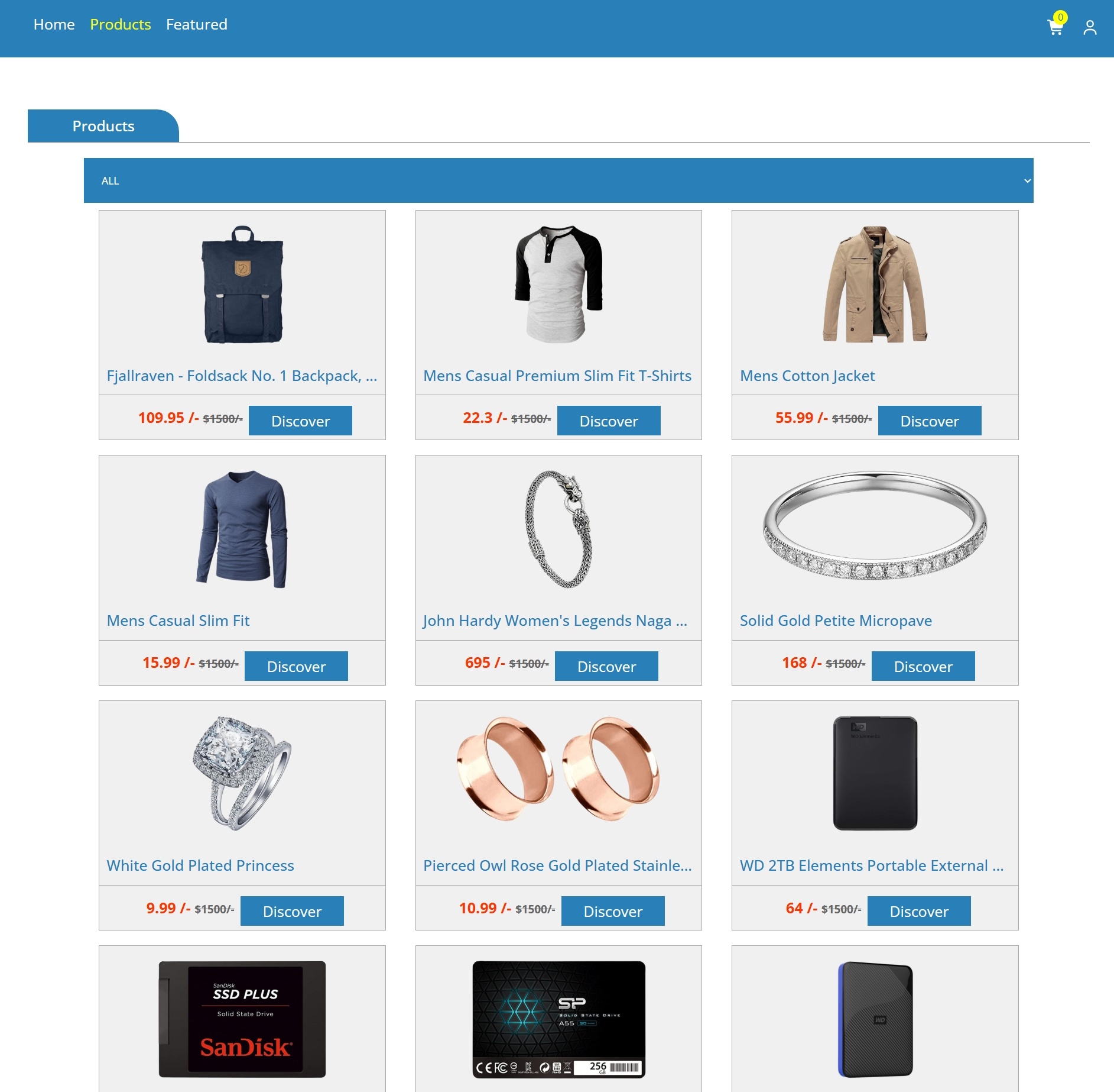 تطوير متجر إلكتروني بسيط مع نظام سلة مشتريات ديناميكي باستخدام React