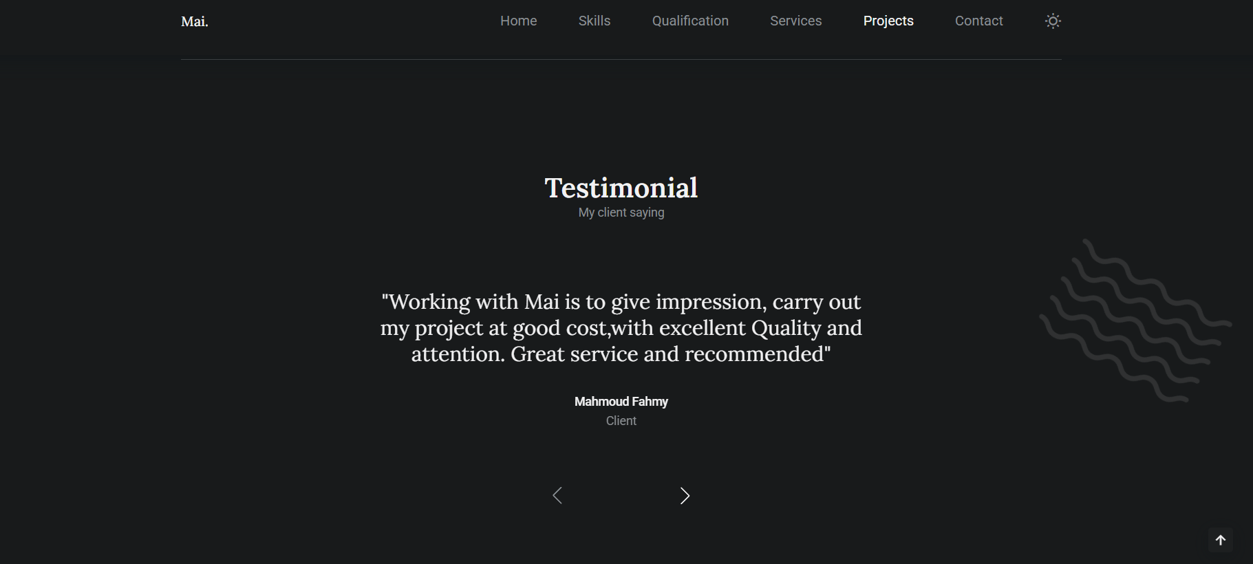 تصميم وتطوير موقع بورتفوليو احترافي متجاوب مع Light/Dark Mode
