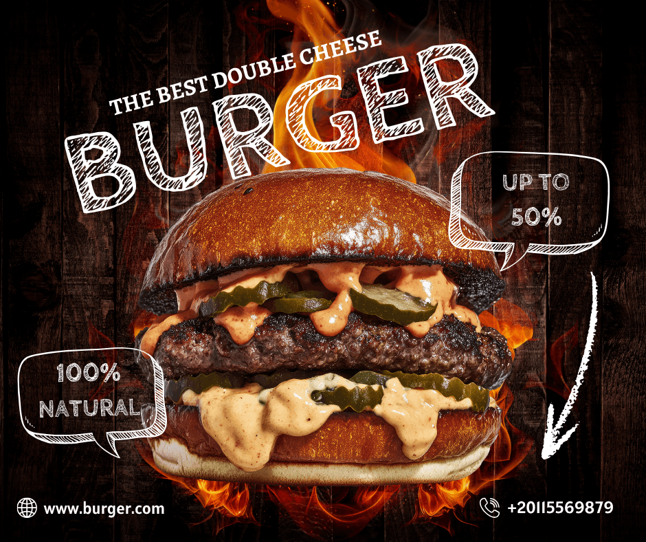 High-Quality Burger Restaurant Social Media Promo Design