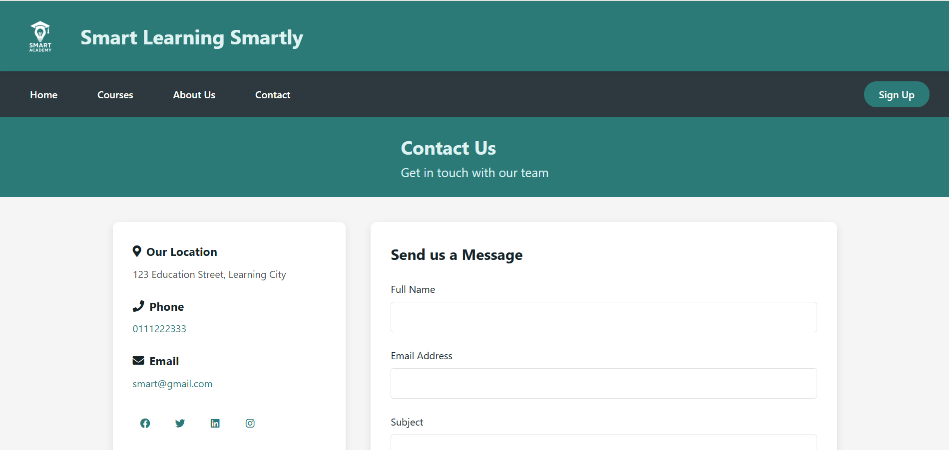 Computer Science Courses Website