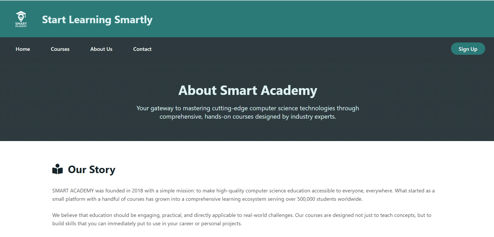 Computer Science Courses Website