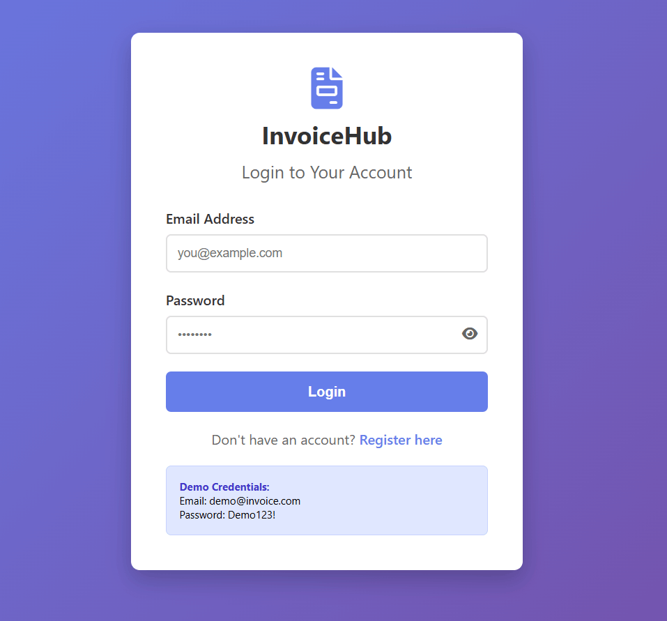 InvoiceHub Website