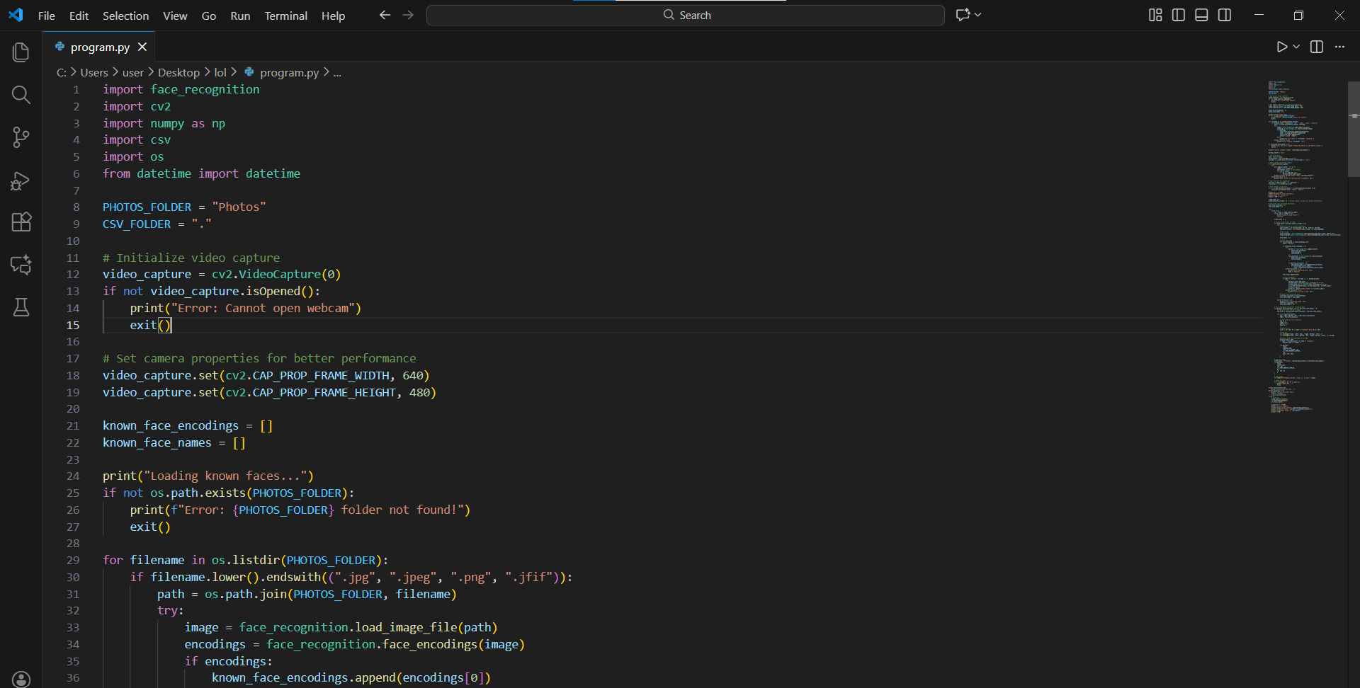Attendance System with Face Recognition