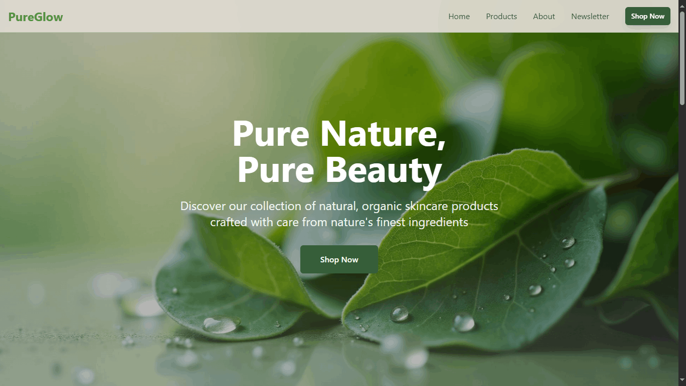 تصميم صفحة هبوط عصرية باستخدام HTML CSS JavaScript.