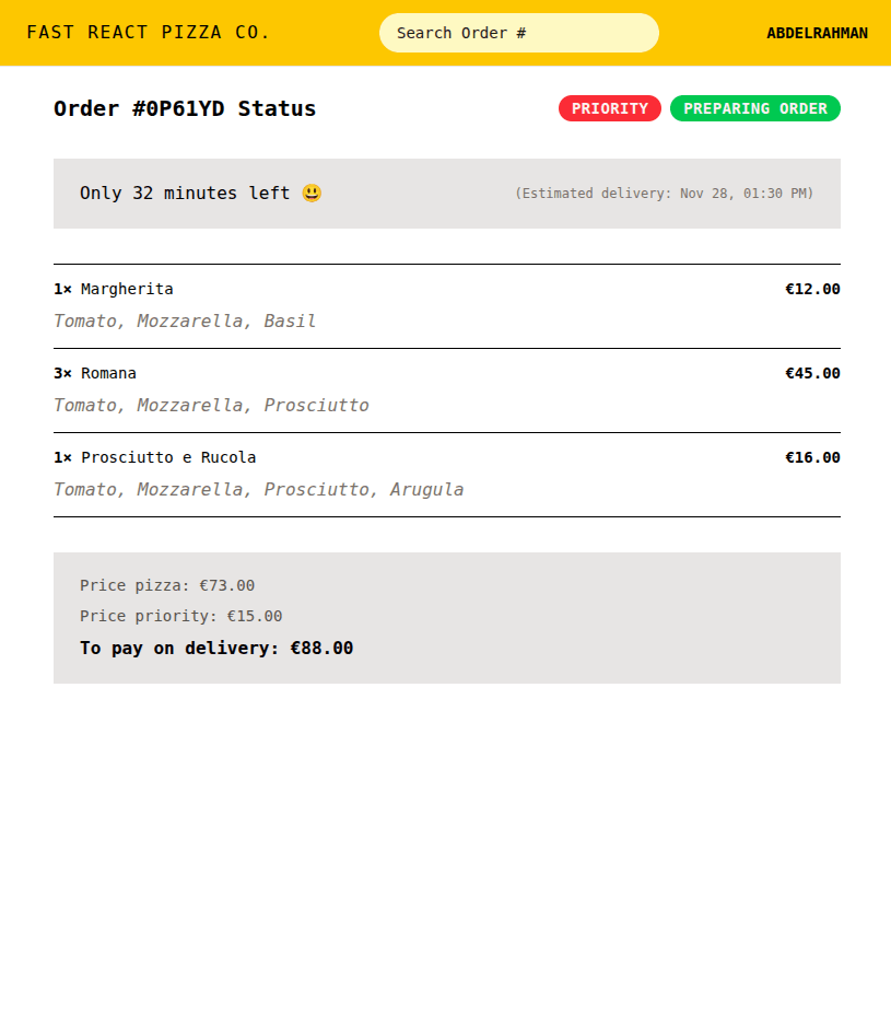 موقع لبيع و توصيل البيتزا