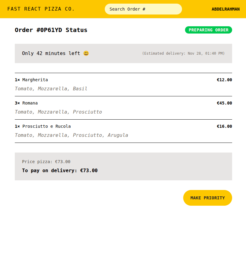 موقع لبيع و توصيل البيتزا