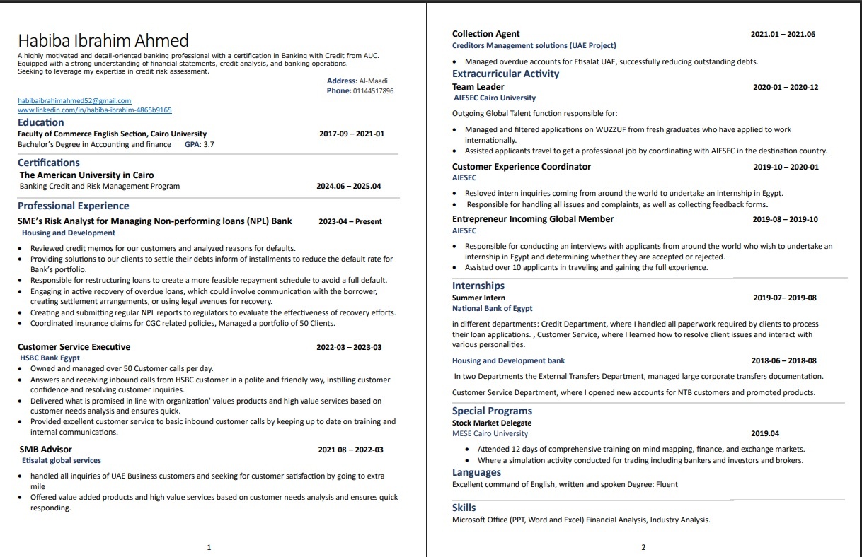 عمل سيرة ذاتية بشكل احترافي واجتياز ATS
