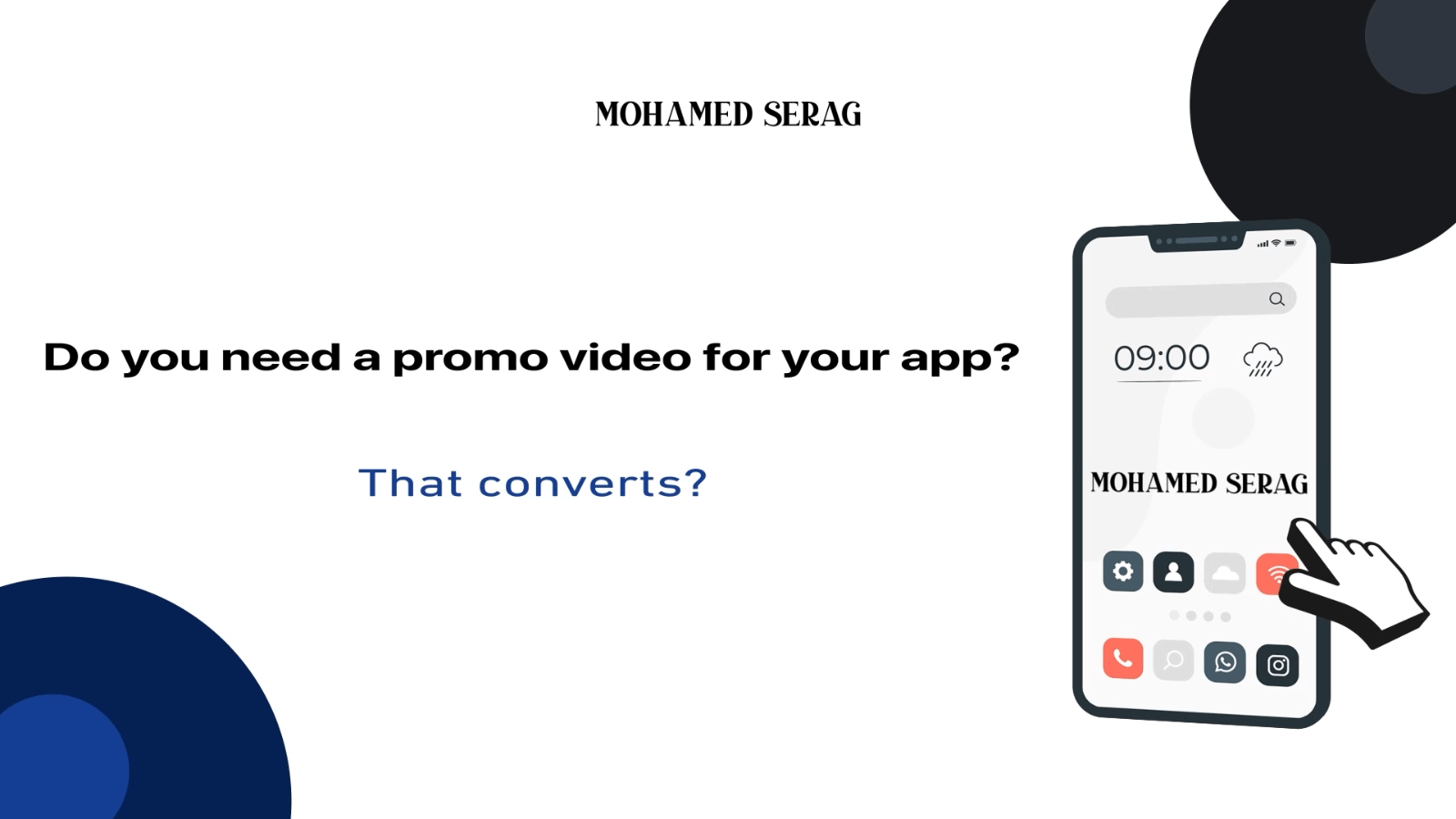 فيديو ترويجي احترافي للتطبيقات مع أنيميشن هاتف ثلاثي الأبعاد