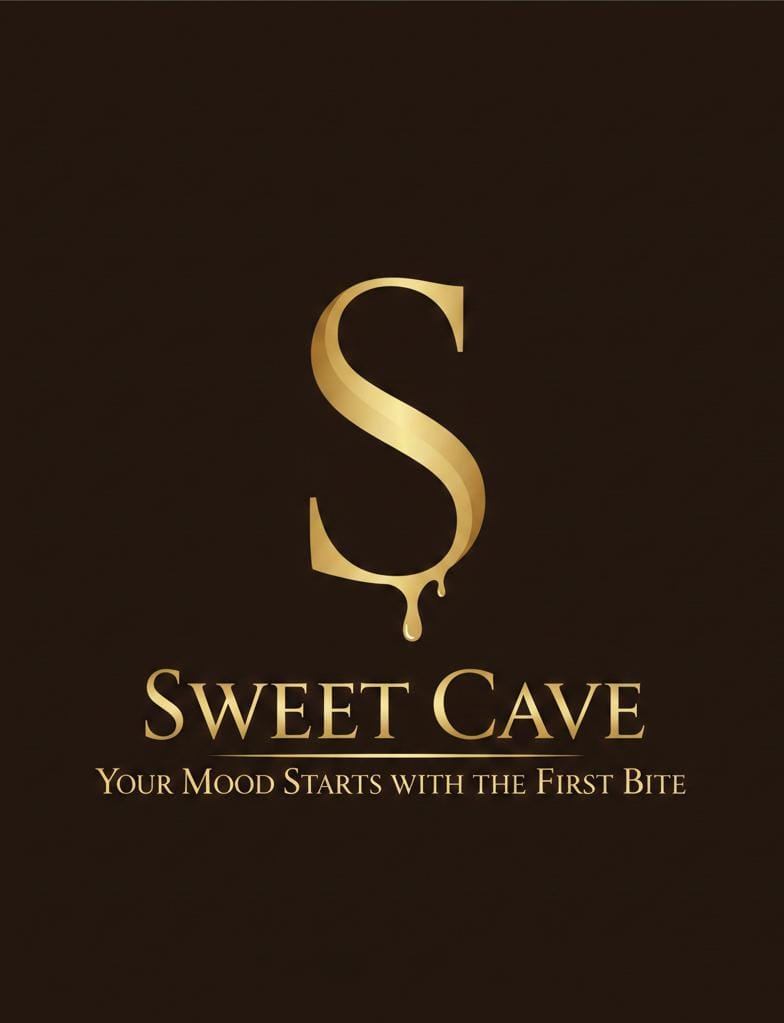 تصميم لوجو احترافي وكارت تعريفي لبراند حلويات (Sweet Cave)