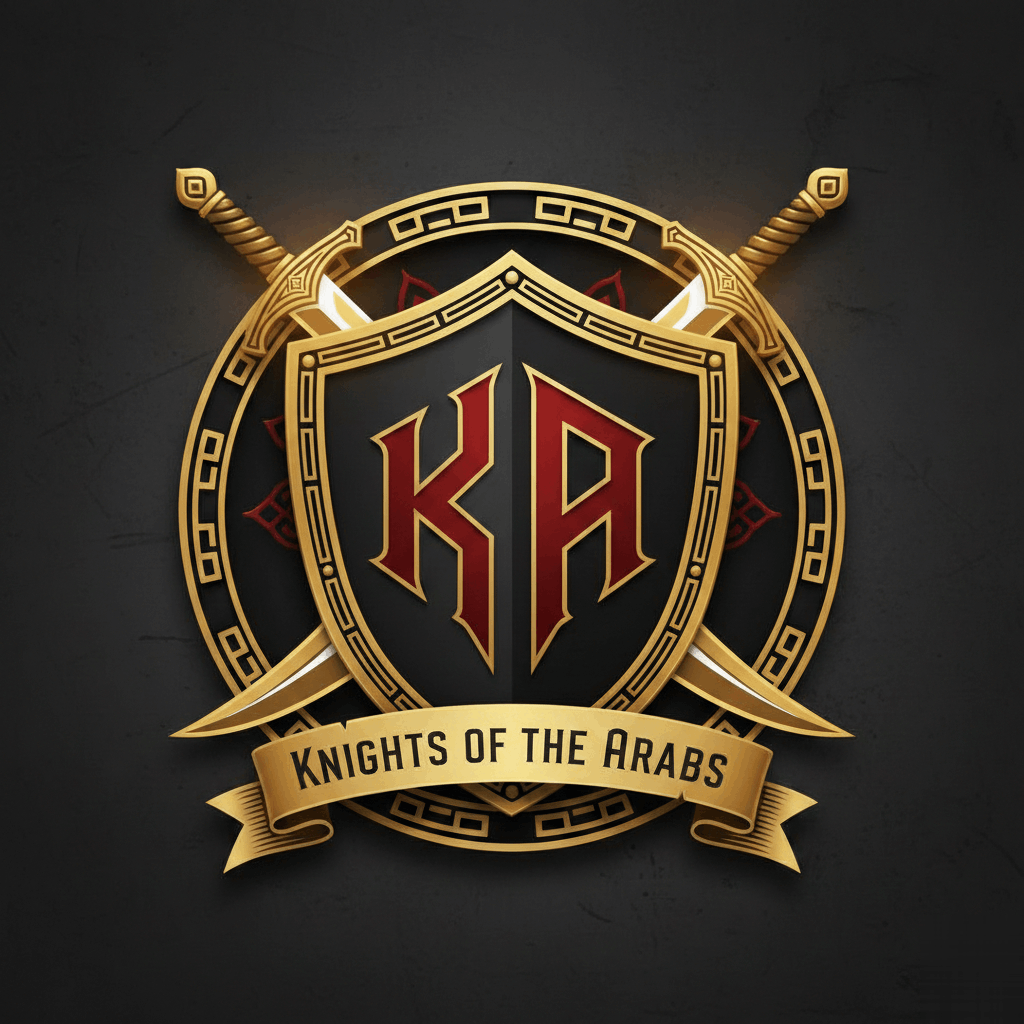 تصميم لوجو احترافي لتحالف Knights of the Arabs (KA)