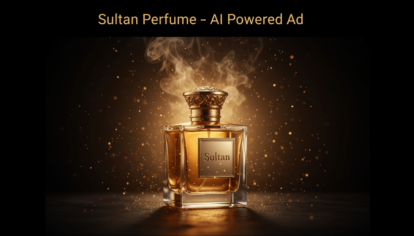 عطر سلطان - إعلان تجاري مُولّد بالكامل بتقنية الذكاء الاصطناعي
