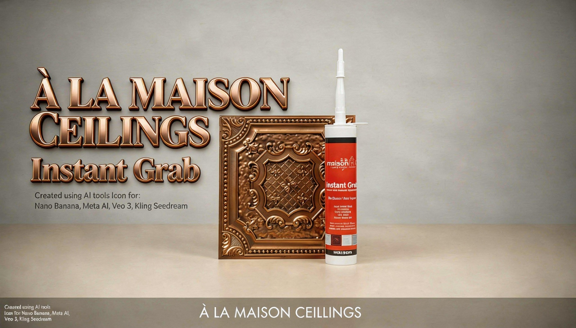 إعلان لمنتج لاصق À LA MAISON CEILINGS
