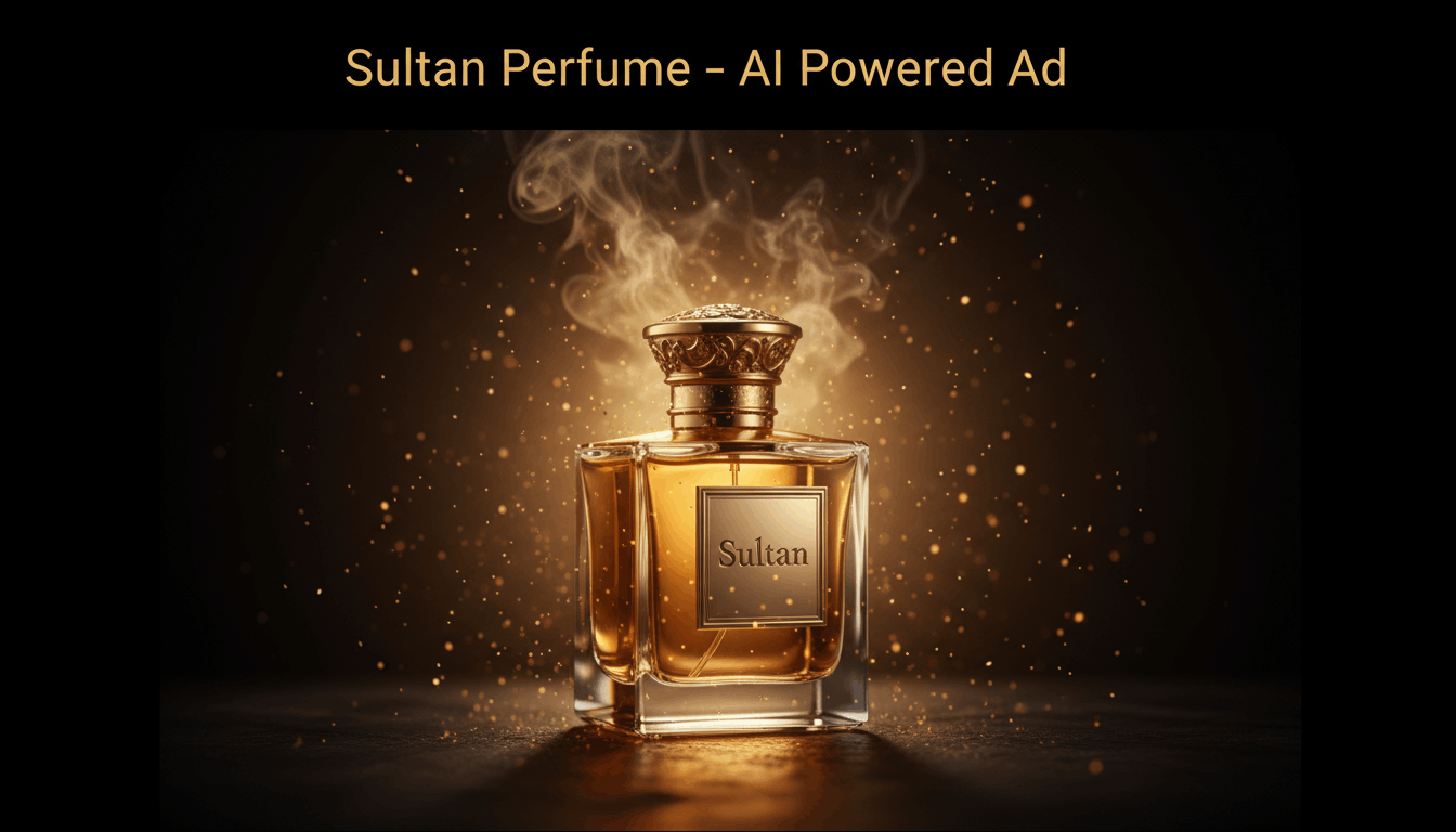 عطر السلطان - إعلان تجاري مُولّد بالكامل بتقنية الذكاء الاصطناعي