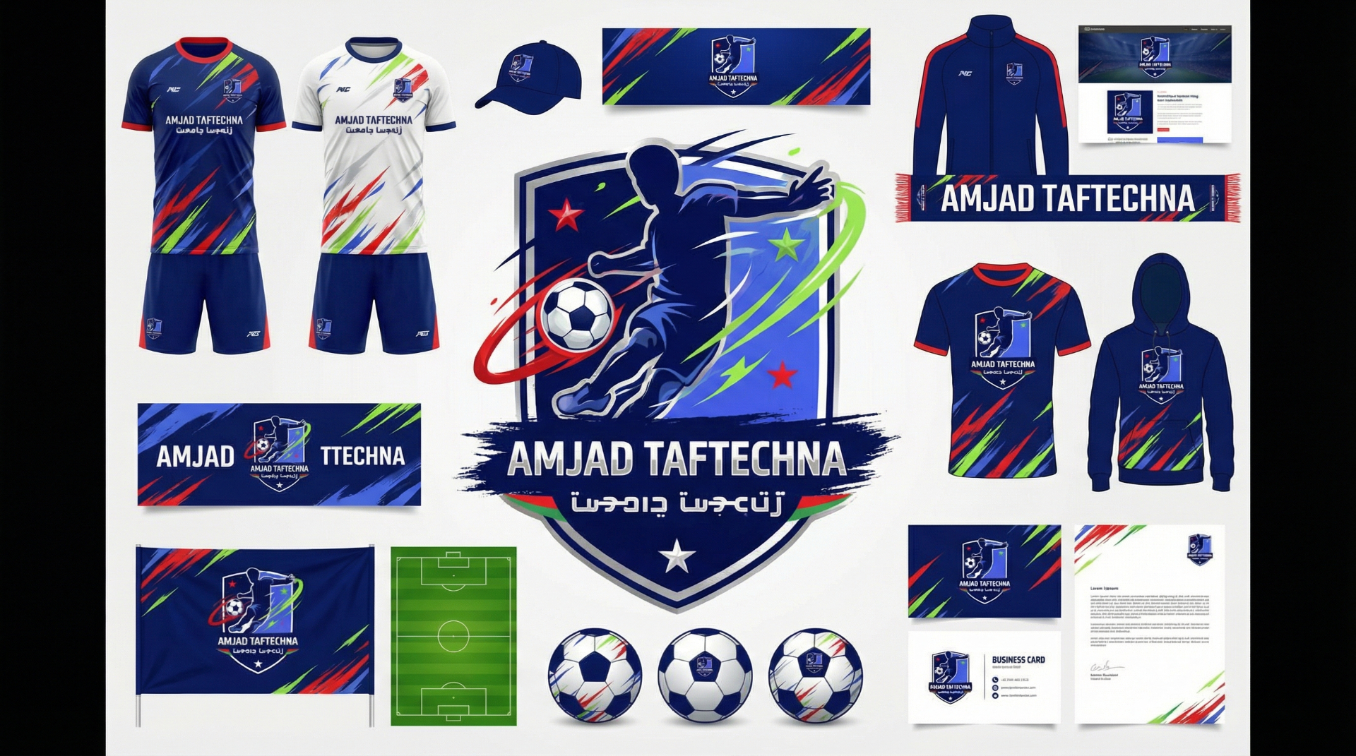 تصميم شعار وهوية بصرية لفريق مغربي
