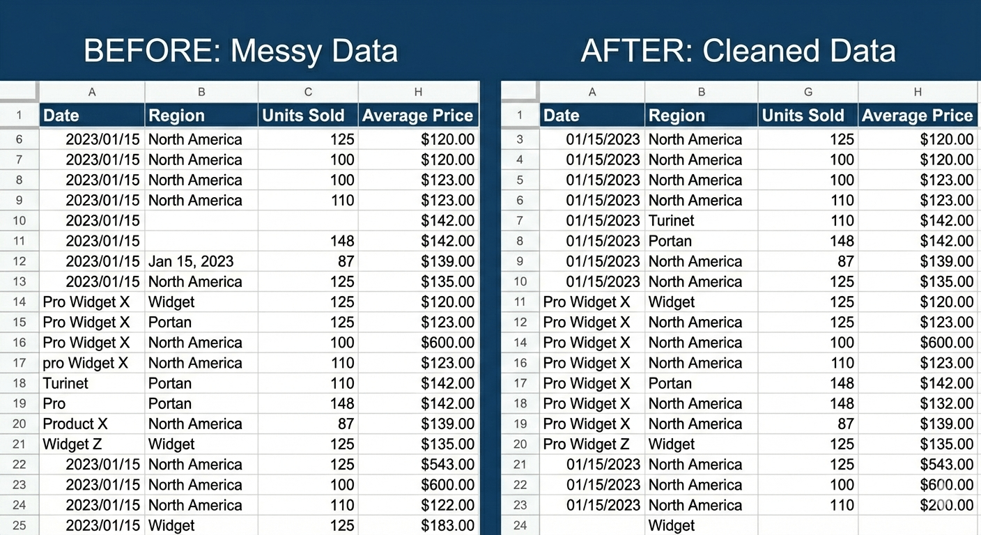 تحليل بيانات مبيعات + لوحة متابعة KPI على Excel/Google Sheets