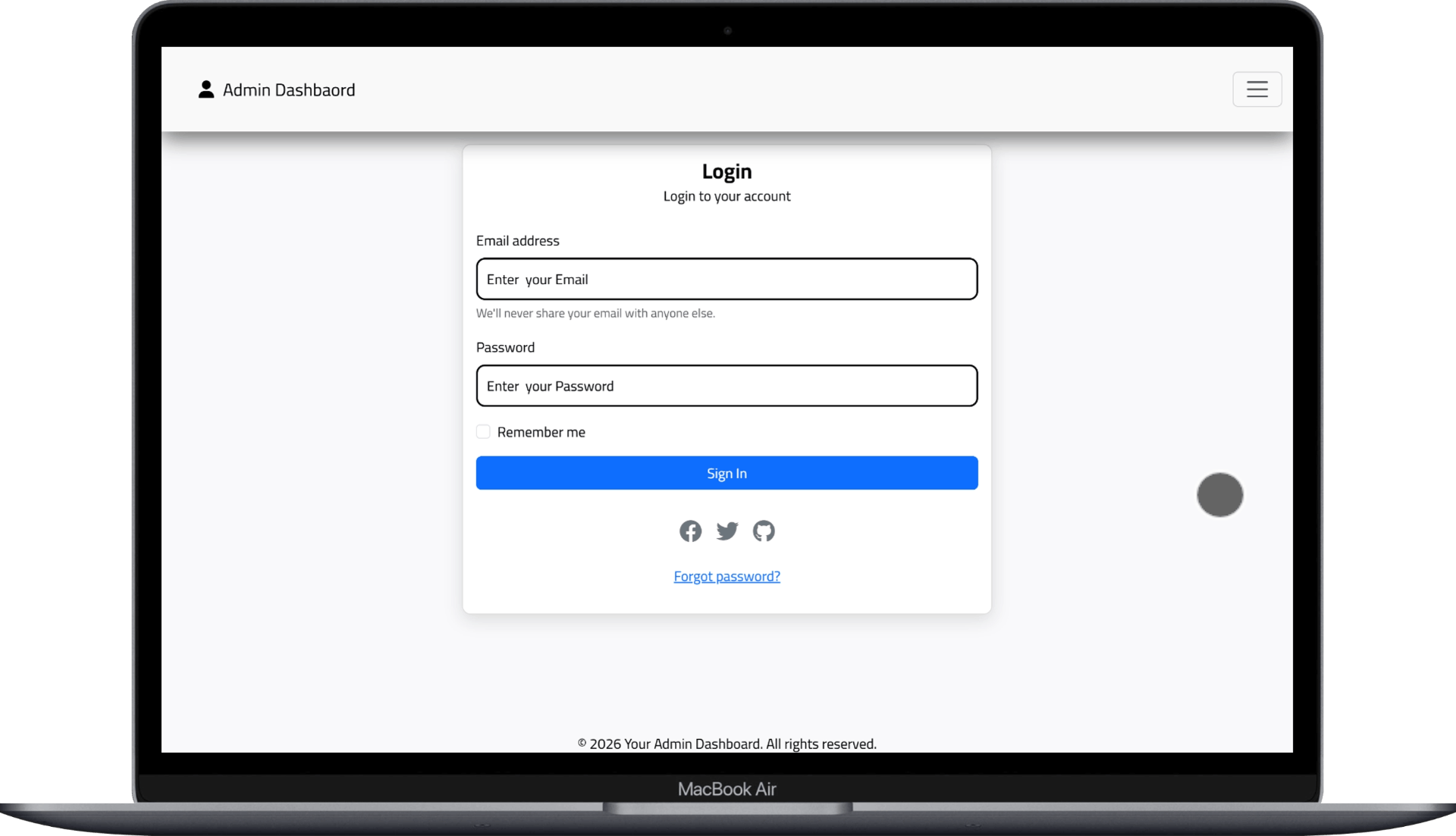 تصميم وتطوير Admin Dashboard احترافية باستخدام React وBootstrap