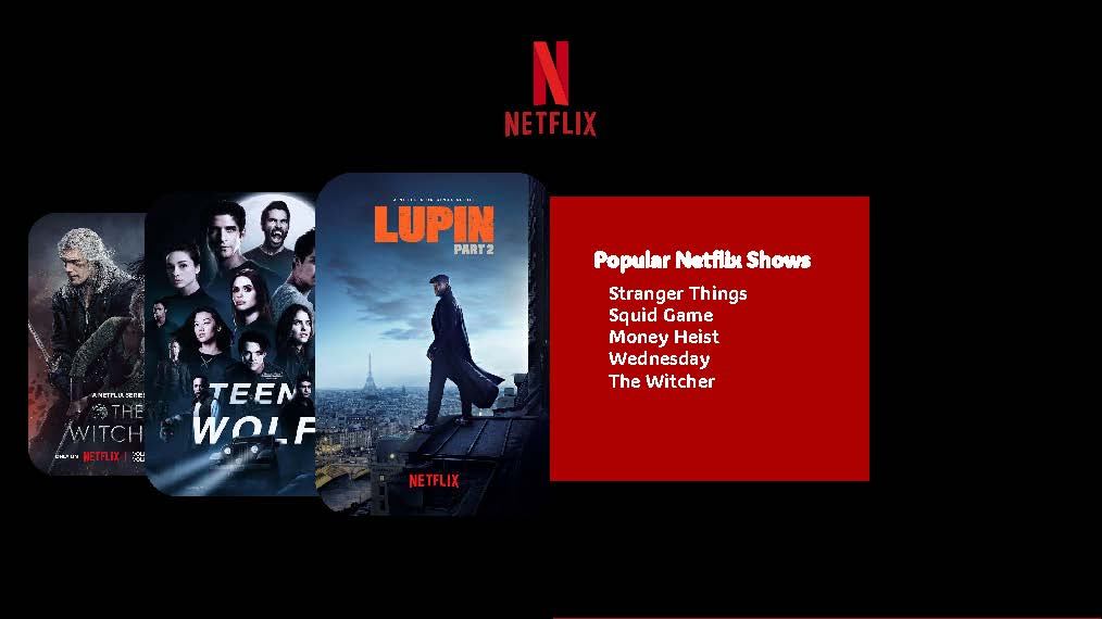 عرض تقديمي احترافي للترويج لمنصة نتفليكس