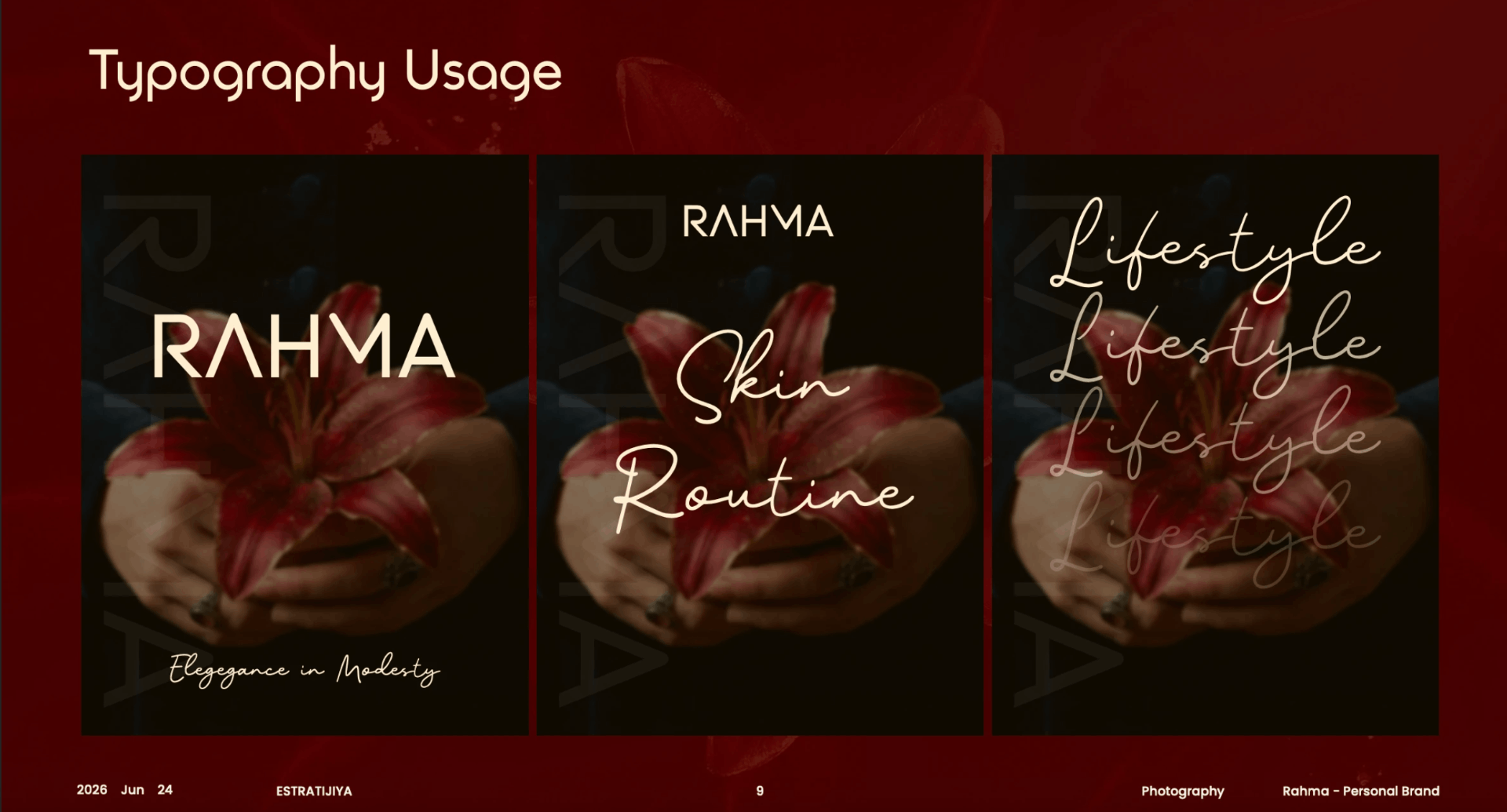 ART DIRECTION WORK  PERSONAL BRANDING FOR STYLING BLOGGER - هوية بصرية