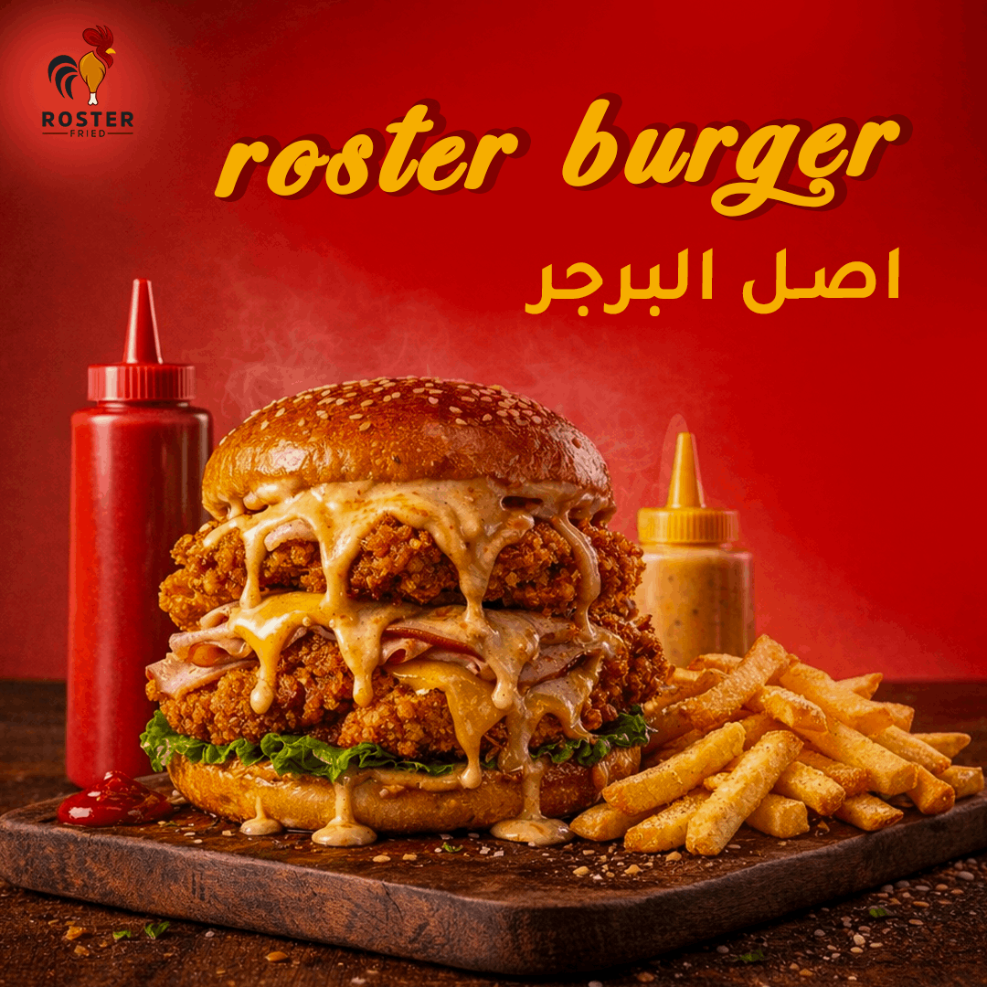 تصميم بوستات سوشيال ميديا احترافية لمطاعم البروست