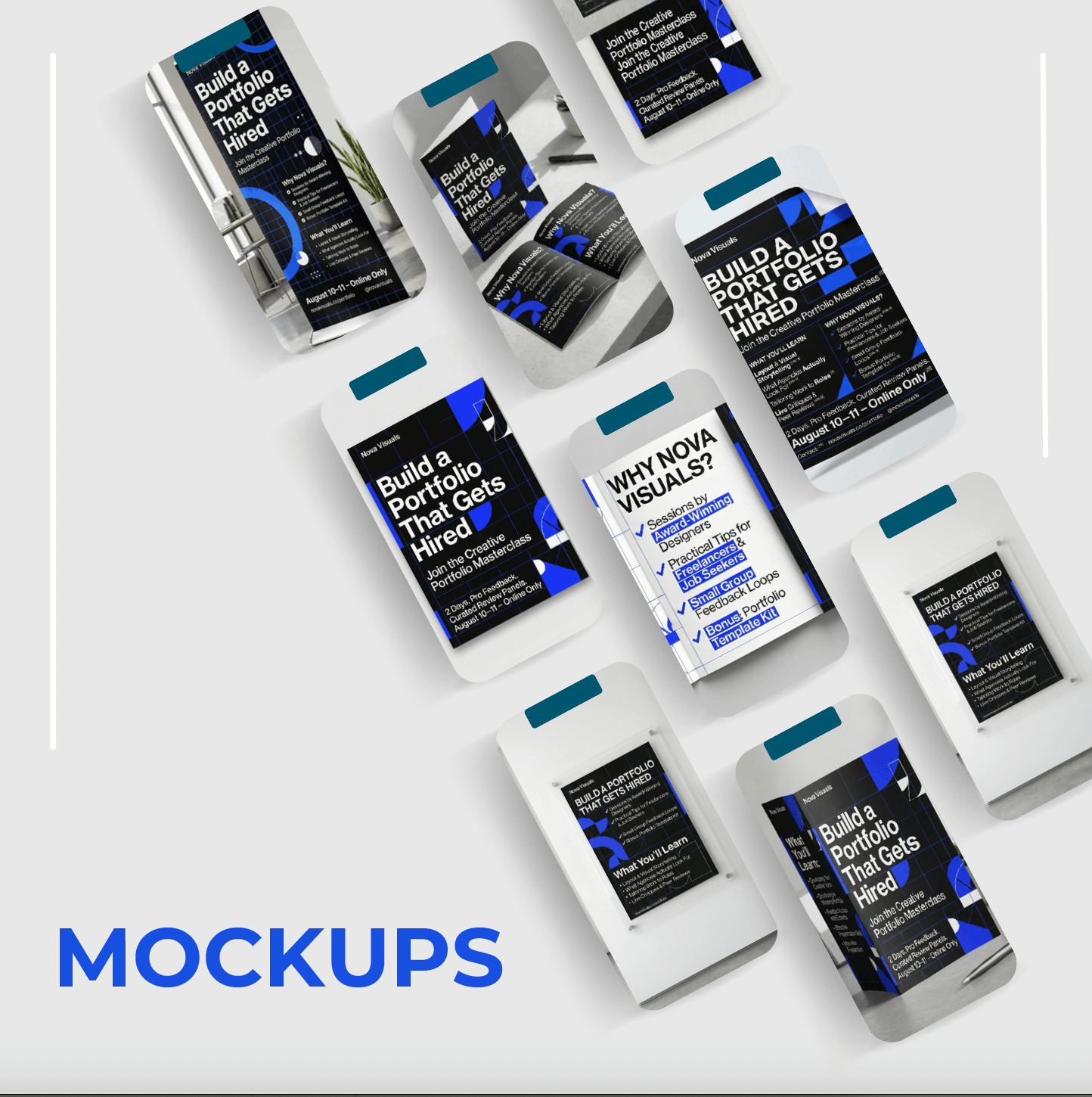 تصميم بورتفوليو احترافي وتطبيقات طباعة – Nova Visuals