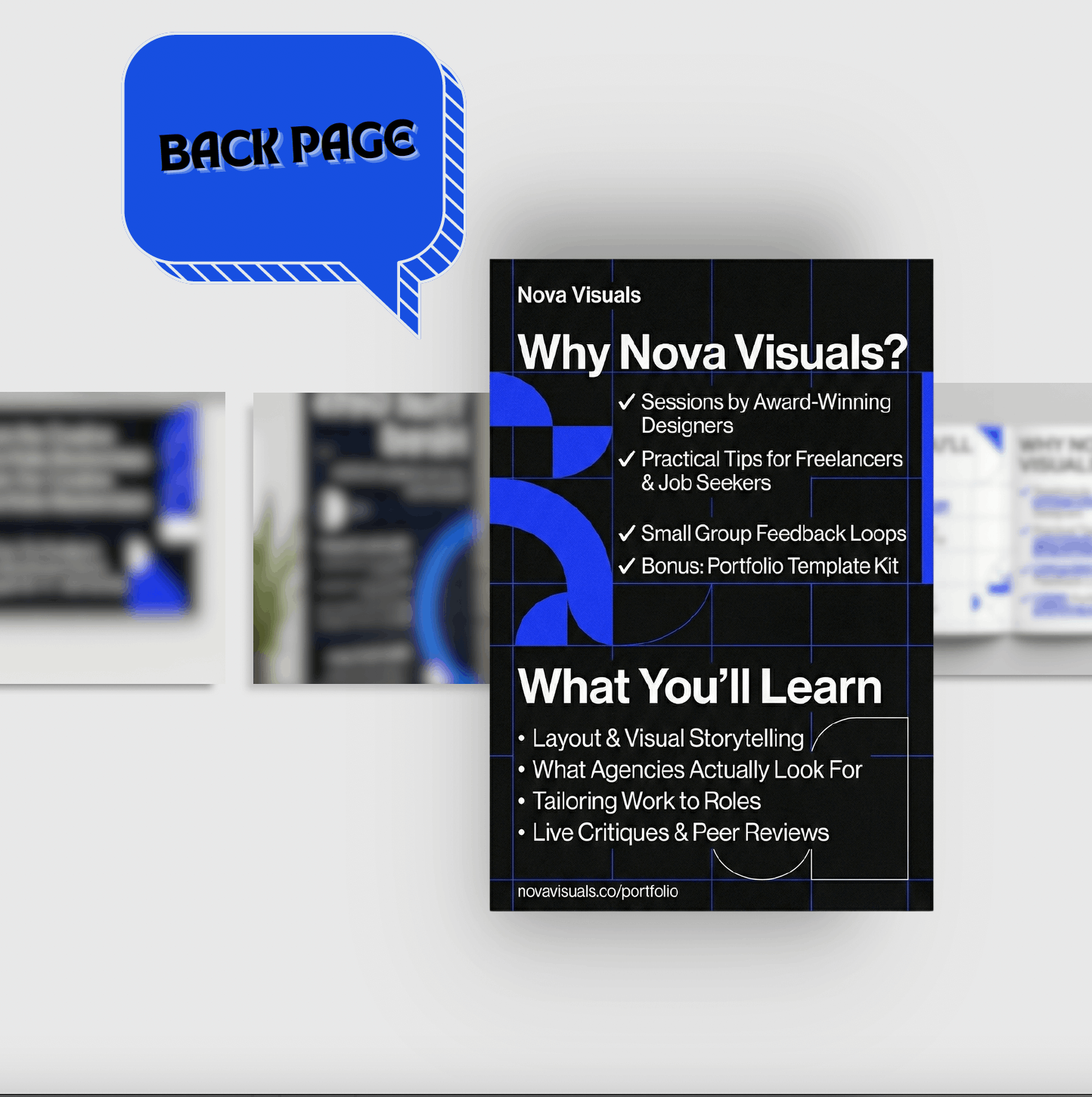 تصميم بورتفوليو احترافي وتطبيقات طباعة – Nova Visuals