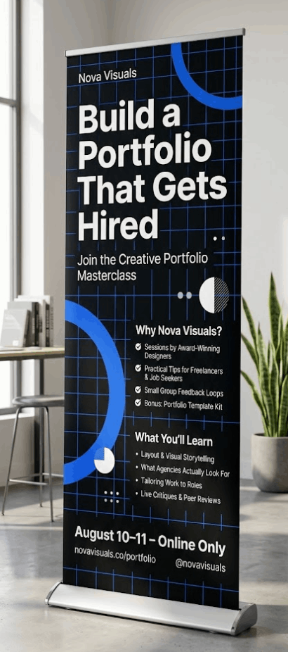 تصميم بورتفوليو احترافي وتطبيقات طباعة – Nova Visuals