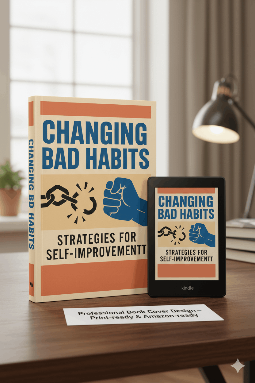 تصميم غلاف كتاب احترافي – جاهز للطباعة والنشر على أمازون