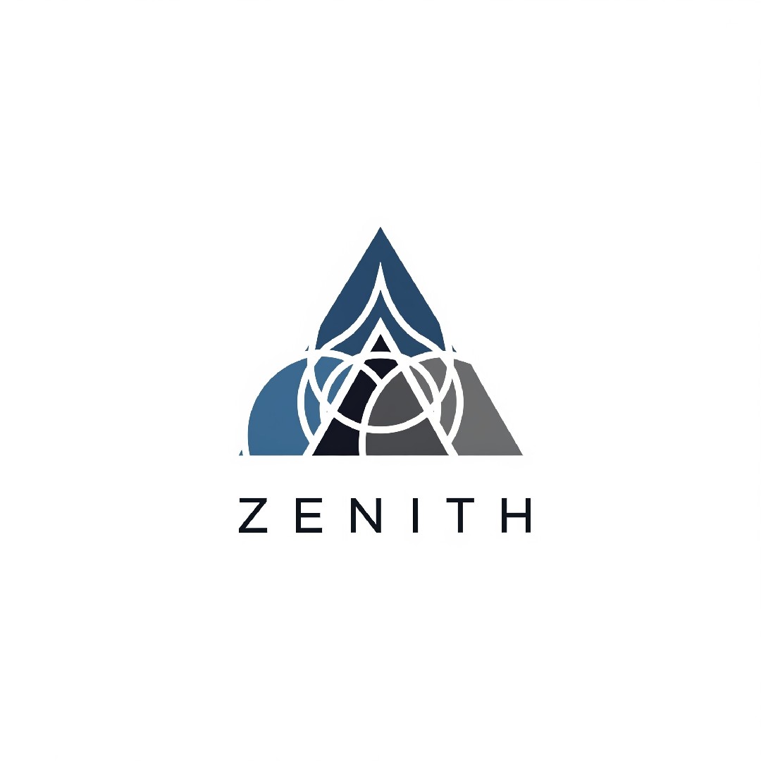 شعار "ZENITH" بتصميم هندسي