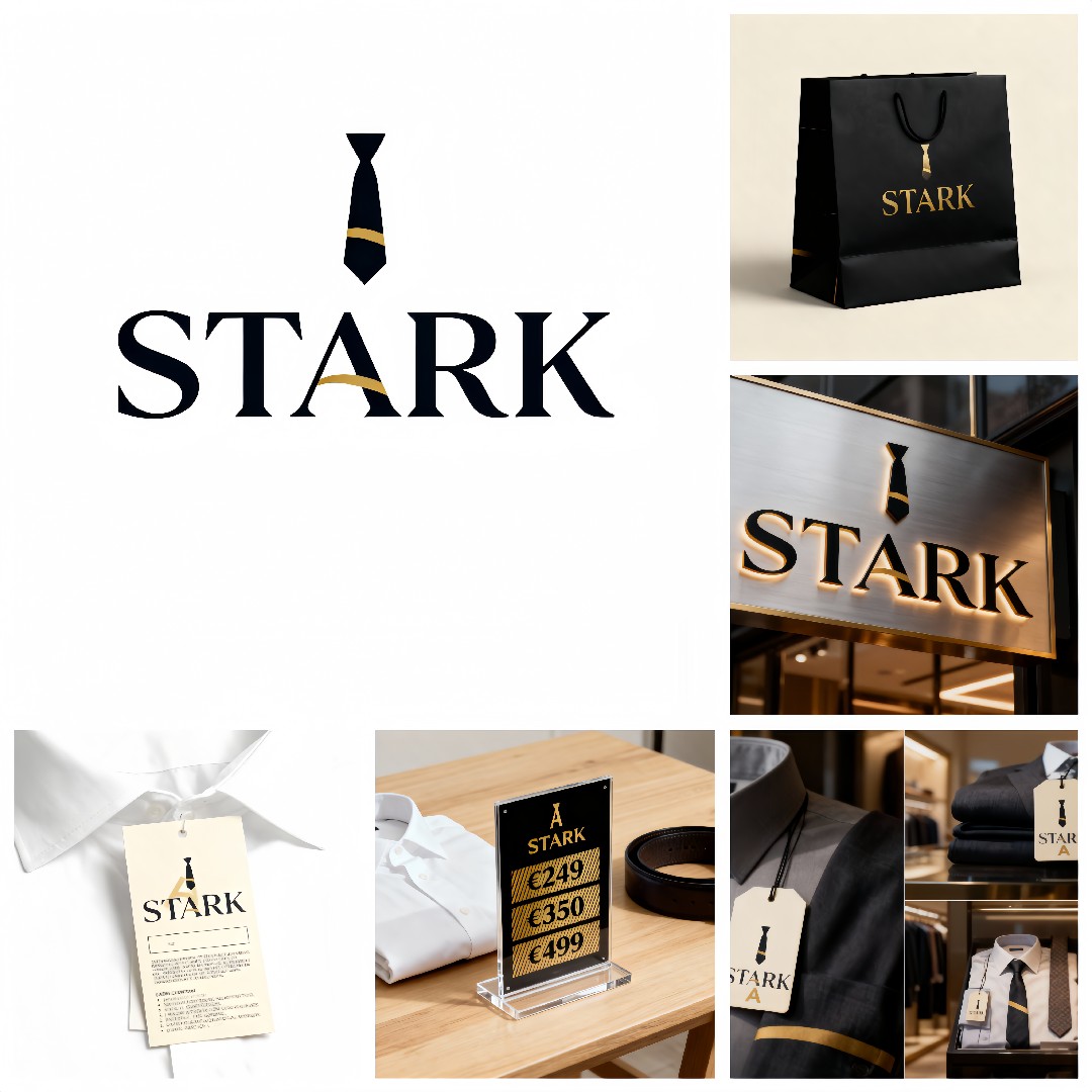 تصميم شعار وهوية بصرية لمتجر STARK