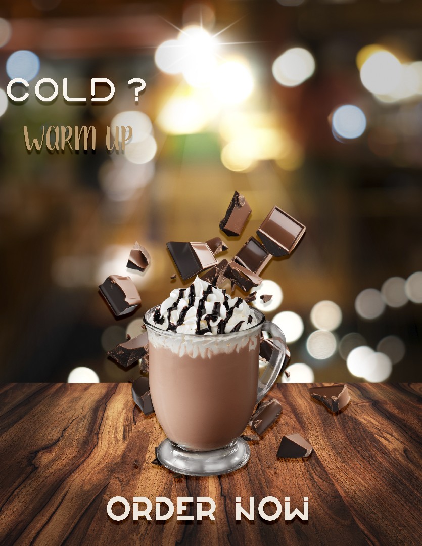 Hot chocolate social media post