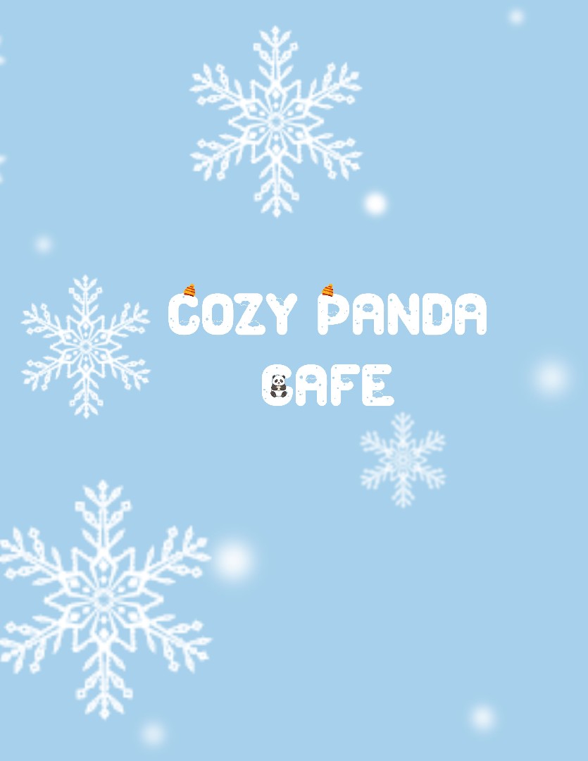 Cozy panda cafe logo